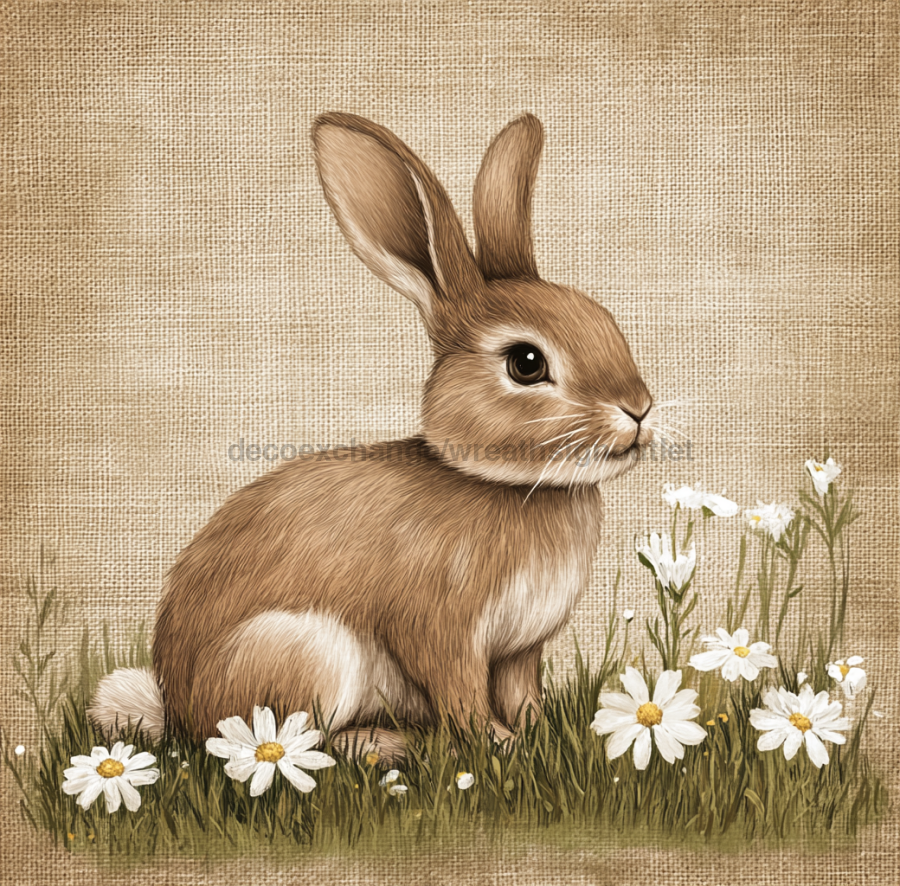 Easter Sign, Natural Sign, DCO-12681, Sign For Wreath, 10x10" Metal Sign