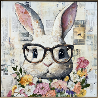 Thumbnail for Easter Sign, Rabbit Sign, DCO-02430, Sign For Wreath, 10x10 Metal Sign