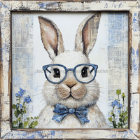 Thumbnail for Easter Sign, Rabbit Sign, DCO-02435, Sign For Wreath, 10x10 Metal Sign