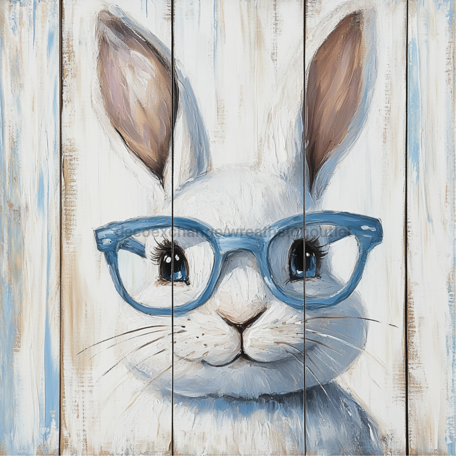 Easter Sign, Rabbit Sign, DCO-02439, Sign For Wreath, 10x10 Metal Sign