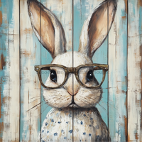 Thumbnail for Easter Sign, Rabbit Sign, DCO-02443, Sign For Wreath, 10x10 Metal Sign
