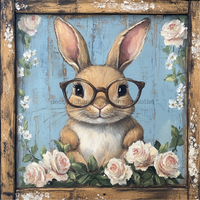 Thumbnail for Easter Sign, Rabbit Sign, DCO-02444, Sign For Wreath, 10x10 Metal Sign