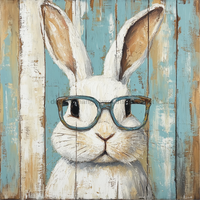 Thumbnail for Easter Sign, Rabbit Sign, DCO-02448, Sign For Wreath, 10x10 Metal Sign