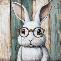 Thumbnail for Easter Sign, Rabbit Sign, DCO-02451, Sign For Wreath, 10x10 Metal Sign