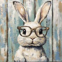 Thumbnail for Easter Sign, Rabbit Sign, DCO-02453, Sign For Wreath, 10x10 Metal Sign