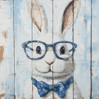 Thumbnail for Easter Sign, Rabbit Sign, DCO-02455, Sign For Wreath, 10x10 Metal Sign