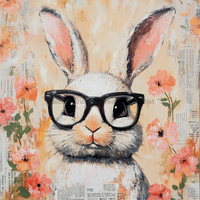Thumbnail for Easter Sign, Rabbit Sign, DCO-02460, Sign For Wreath, 10x10 Metal Sign