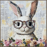 Thumbnail for Easter Sign, Rabbit Sign, DCO-02461, Sign For Wreath, 10x10 Metal Sign