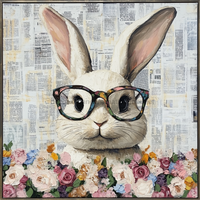 Thumbnail for Easter Sign, Rabbit Sign, DCO-02463, Sign For Wreath, 10x10 Metal Sign