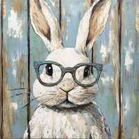 Thumbnail for Easter Sign, Rabbit Sign, DCO-02467, Sign For Wreath, 10x10 Metal Sign