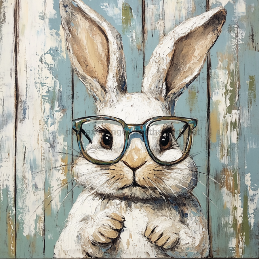 Easter Sign, Rabbit Sign, DCO-02468, Sign For Wreath, 10x10 Metal Sign ...