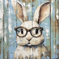 Thumbnail for Easter Sign, Rabbit Sign, DCO-02470, Sign For Wreath, 10x10 Metal Sign