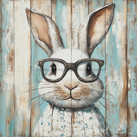 Thumbnail for Easter Sign, Rabbit Sign, DCO-02471, Sign For Wreath, 10x10 Metal Sign
