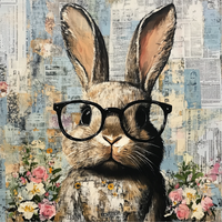 Thumbnail for Easter Sign, Rabbit Sign, DCO-02473, Sign For Wreath, 10x10 Metal Sign