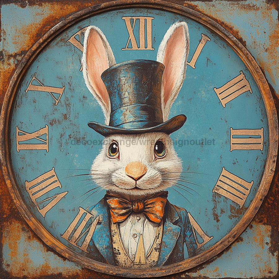 Easter Sign, Rabbit Sign, DCO-02488, Sign For Wreath, 10x10 Metal Sign ...