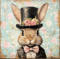Thumbnail for Easter Sign, Rabbit Sign, DCO-02495, Sign For Wreath, 10x10 Metal Sign