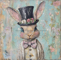Thumbnail for Easter Sign, Rabbit Sign, DCO-02497, Sign For Wreath, 10x10 Metal Sign