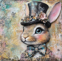 Thumbnail for Easter Sign, Rabbit Sign, DCO-02502, Sign For Wreath, 10x10 Metal Sign