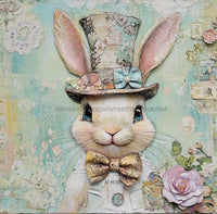 Thumbnail for Easter Sign, Rabbit Sign, DCO-02503, Sign For Wreath, 10x10 Metal Sign