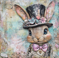Thumbnail for Easter Sign, Rabbit Sign, DCO-02505, Sign For Wreath, 10x10 Metal Sign