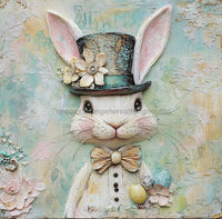 Thumbnail for Easter Sign, Rabbit Sign, DCO-02506, Sign For Wreath, 10x10 Metal Sign