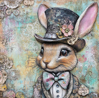 Thumbnail for Easter Sign, Rabbit Sign, DCO-02510, Sign For Wreath, 10x10 Metal Sign