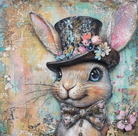 Thumbnail for Easter Sign, Rabbit Sign, DCO-02511, Sign For Wreath, 10x10 Metal Sign