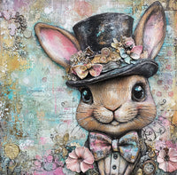 Thumbnail for Easter Sign, Rabbit Sign, DCO-02512, Sign For Wreath, 10x10 Metal Sign