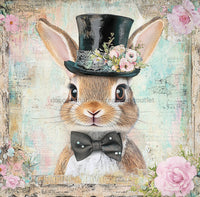 Thumbnail for Easter Sign, Rabbit Sign, DCO-02515, Sign For Wreath, 10x10 Metal Sign