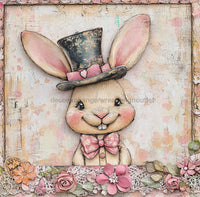 Thumbnail for Easter Sign, Rabbit Sign, DCO-02516, Sign For Wreath, 10x10 Metal Sign