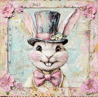 Thumbnail for Easter Sign, Rabbit Sign, DCO-02517, Sign For Wreath, 10x10 Metal Sign
