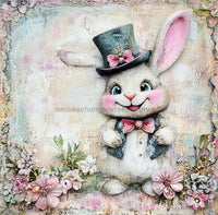 Thumbnail for Easter Sign, Rabbit Sign, DCO-02518, Sign For Wreath, 10x10 Metal Sign