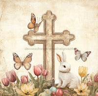 Thumbnail for Easter Sign, Religious Sign, DCO-02522, Sign For Wreath, 10x10 Metal Sign