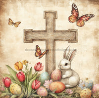 Thumbnail for Easter Sign, Religious Sign, DCO-02523, Sign For Wreath, 10x10 Metal Sign