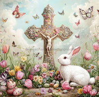Thumbnail for Easter Sign, Religious Sign, DCO-02526, Sign For Wreath, 10x10 Metal Sign