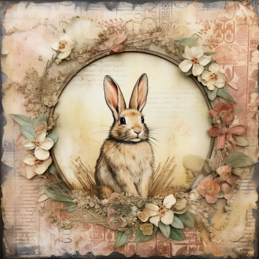Easter Spring 10x10" Metal Wreath Sign - OAW-0098