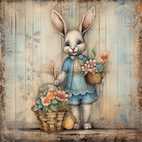 Thumbnail for Easter Vintage 10x10" Metal Wreath Sign - OAW-0004