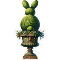 Thumbnail for Easter Topiary Rabbit Sign wood sign DECOE-W-904771-DH 22‚Äô‚Äô Door Hanger 22‚Äô‚Äô Door Hanger