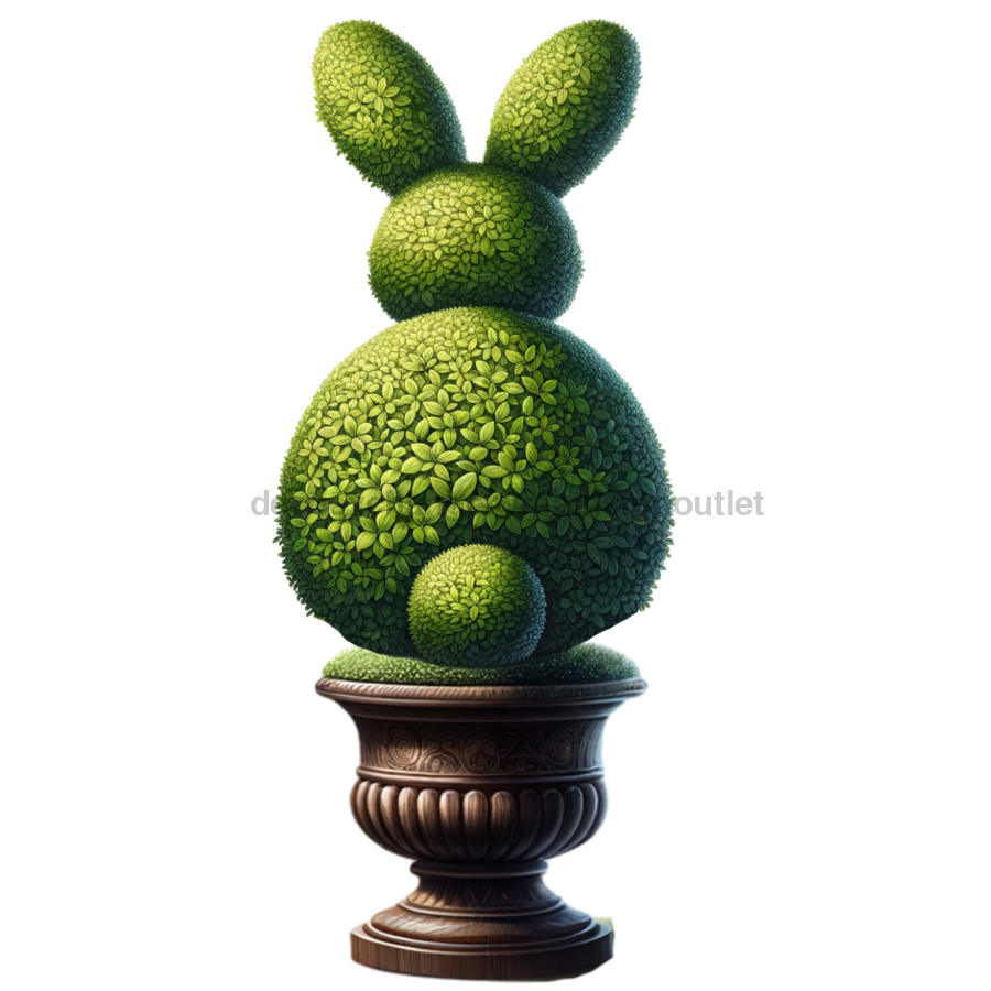 Easter Topiary Rabbit Sign wood sign DECOE-W-904772-DH 22‚Äô‚Äô Door Hanger 22‚Äô‚Äô Door Hanger