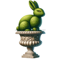 Thumbnail for Easter Topiary Rabbit Sign wood sign DECOE-W-904773-DH 22‚Äô‚Äô Door Hanger 22‚Äô‚Äô Door Hanger