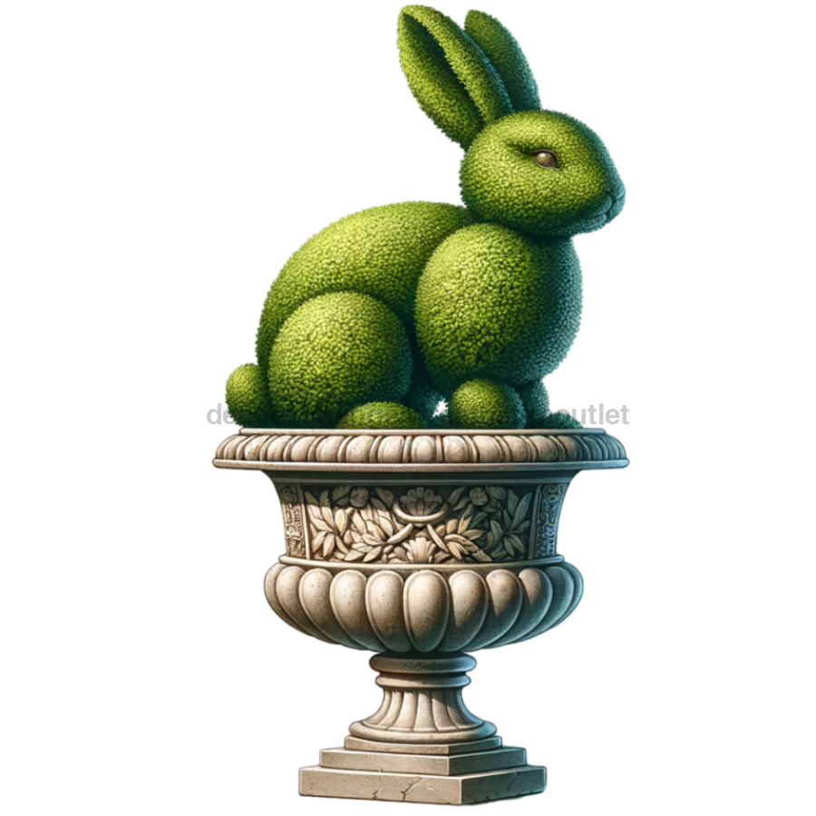 Easter Topiary Rabbit Sign wood sign DECOE-W-904773-DH 22‚Äô‚Äô Door Hanger 22‚Äô‚Äô Door Hanger