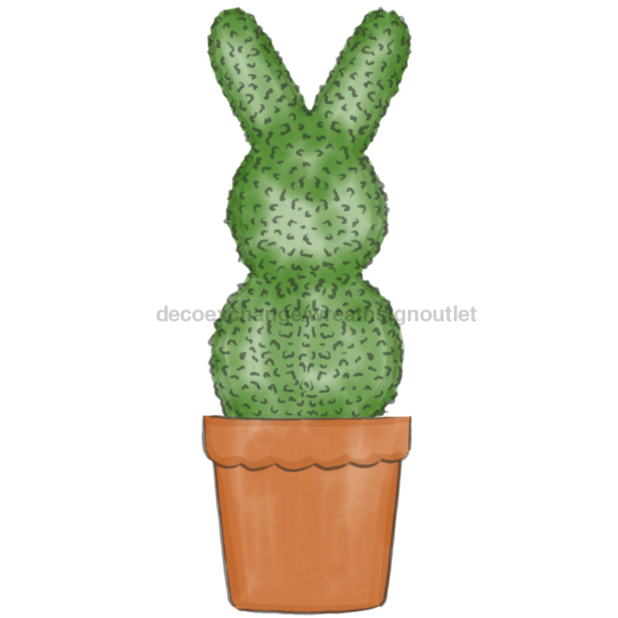 Easter Topiary Rabbit Sign wood sign DECOE-W-904775-DH 22‚Äô‚Äô Door Hanger 22‚Äô‚Äô Door Hanger