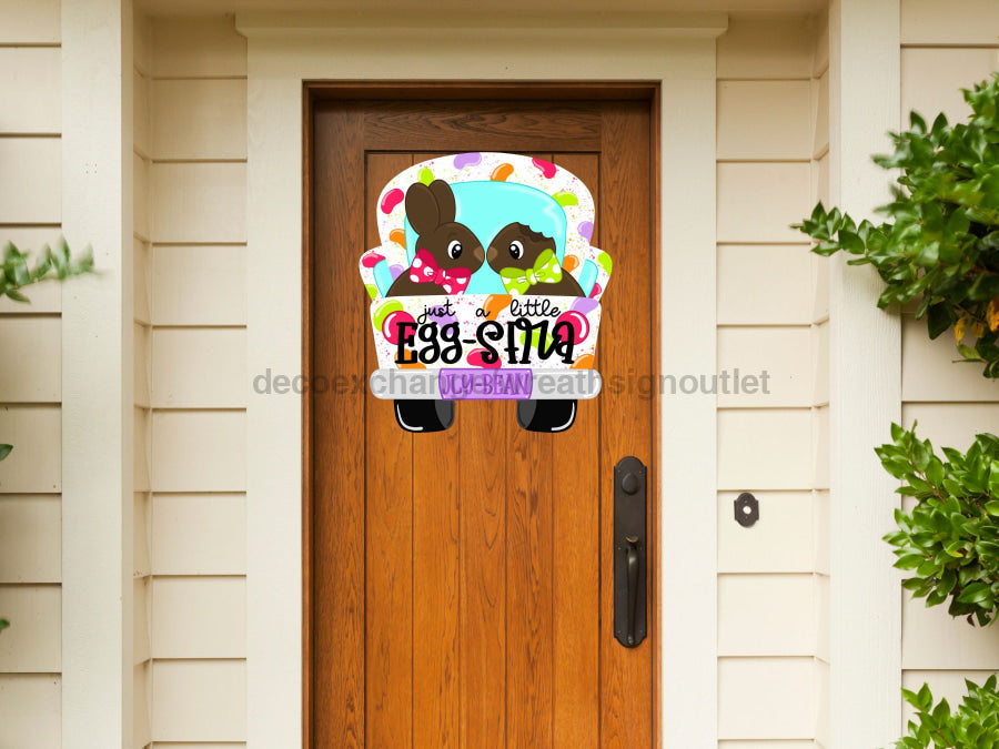 Easter Truck 22" Wood Door Hanger - CR-W-124-DH