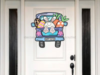 Thumbnail for Easter Truck Sign Wood Sign Door Hanger Decoe-W-418 22