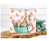 Thumbnail for Easter Tumbler, Bunny in a Teacup Tumbler 20 oz Skinny Tumbler - DECOETUMBLER-226