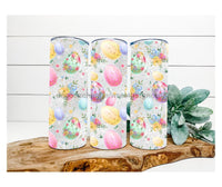 Thumbnail for Easter Tumbler, Colorful Easter Eggs Tumbler 20 oz Skinny Tumbler - DECOETUMBLER-272