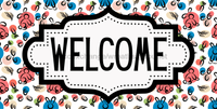 Thumbnail for Easter Welcome Sign Dco-01231 For Wreath 6X12 Metal