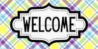 Thumbnail for Easter Welcome Sign, DCO-01260, Sign For Wreath, 6x12