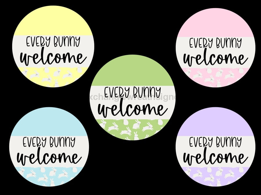 Every Bunny Welcome Pastel Door Hanger Bundle - Set Of 5