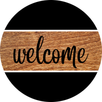 Thumbnail for Every Day Door Hanger Welcome Dco - 01332 - Dh 18’ Round Wood